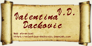 Valentina Dačković vizit kartica